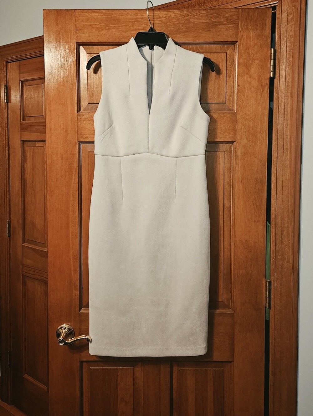 CK Faux Suede Gray Sheath Dress